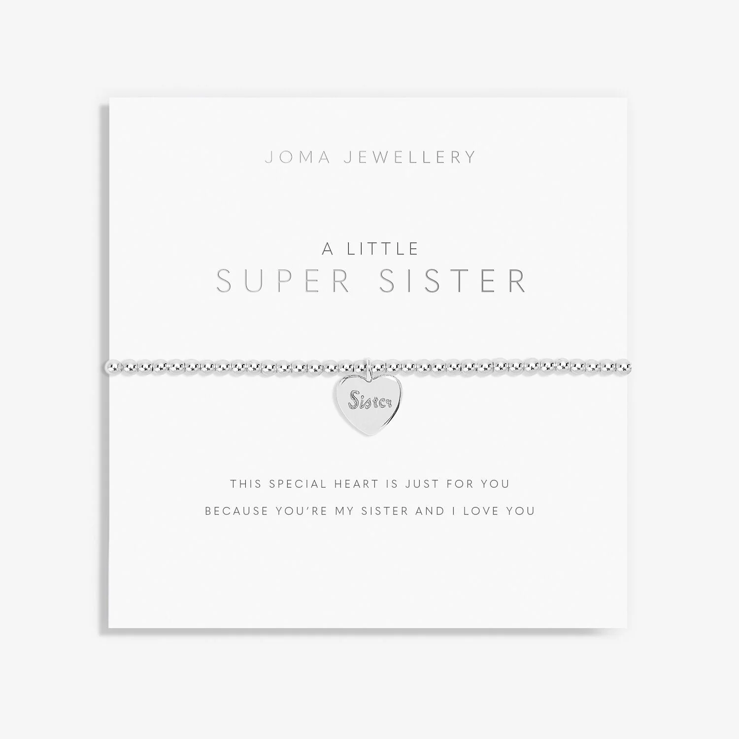 Joma Jewellery - A Little 'Super Sister' Bracelet