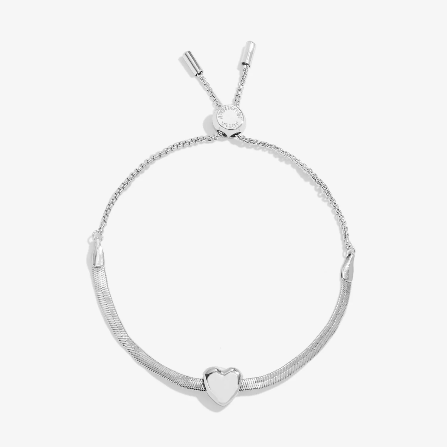 Joma Jewellery - Bracelet Bar Heart Snake Chain Bracelet