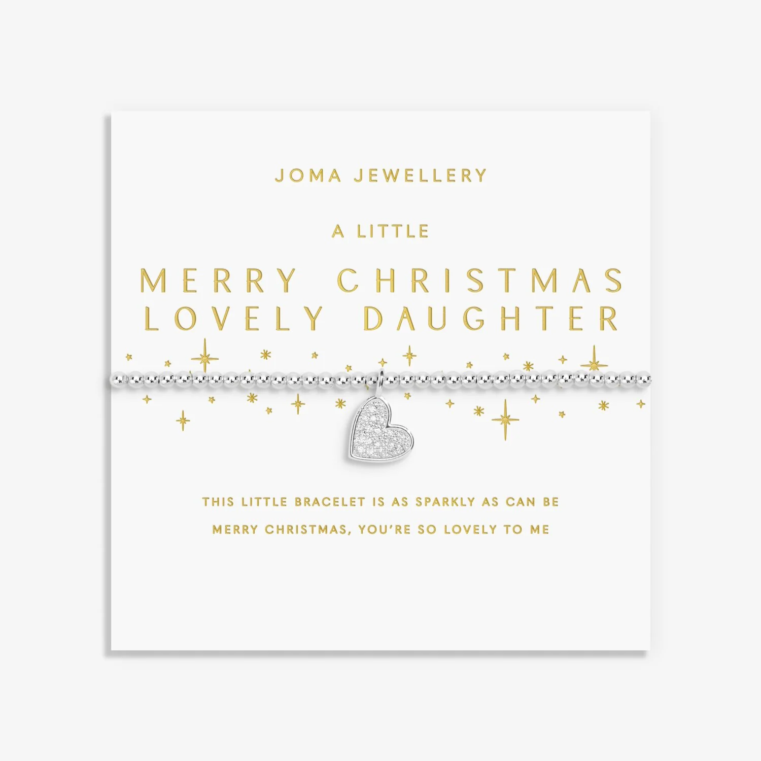 Joma Jewellery - Christmas A Little 'Merry Christmas Lovely Daughter' Bracelet