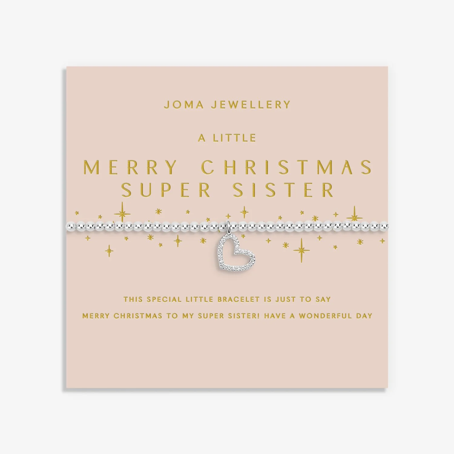 Joma Jewellery - Christmas A Little 'Merry Christmas Super Sister' Bracelet