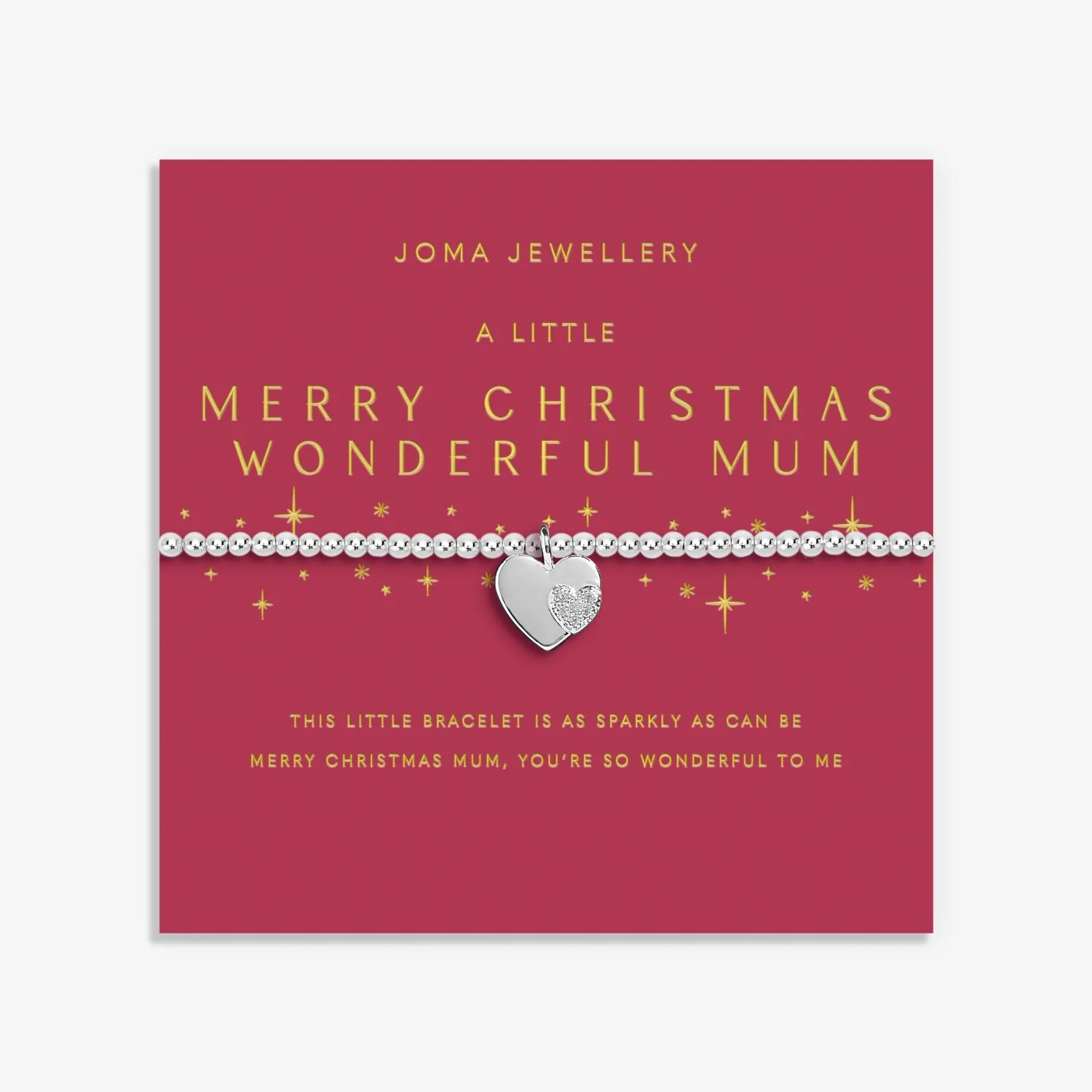 Joma Jewellery - Christmas A Little 'Merry Christmas Wonderful Mum' Bracelet