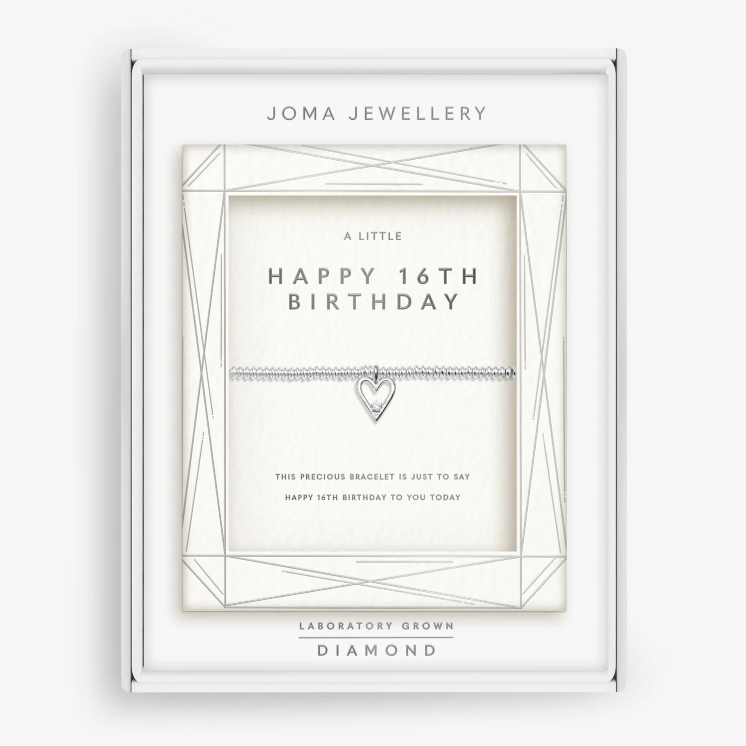 Joma Jewellery - Laboratory Grown Diamond A Little 'Happy 16th Birthday' Bracelet