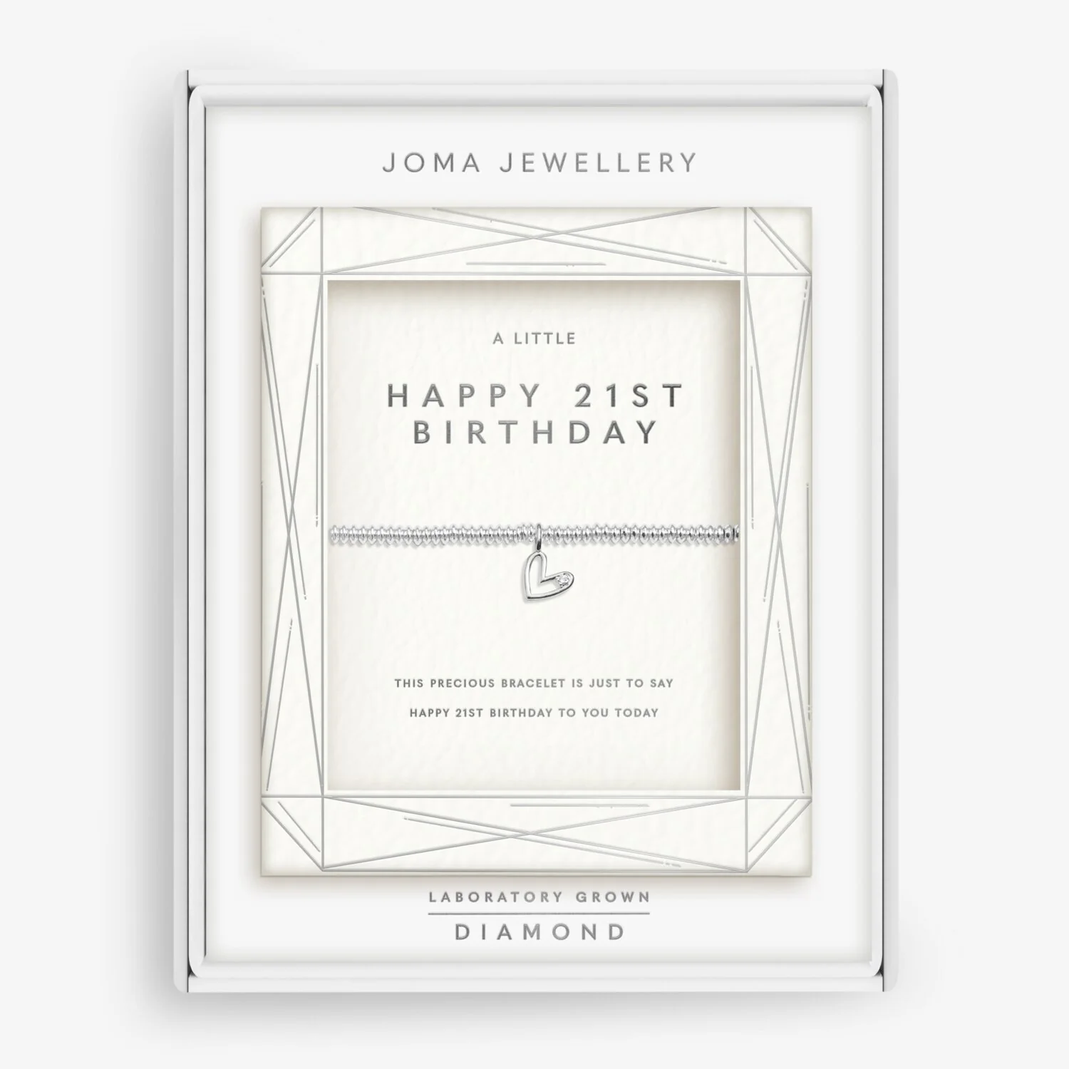 Joma Jewellery - Laboratory Grown Diamond A Little 'Happy 21st Birthday' Bracelet