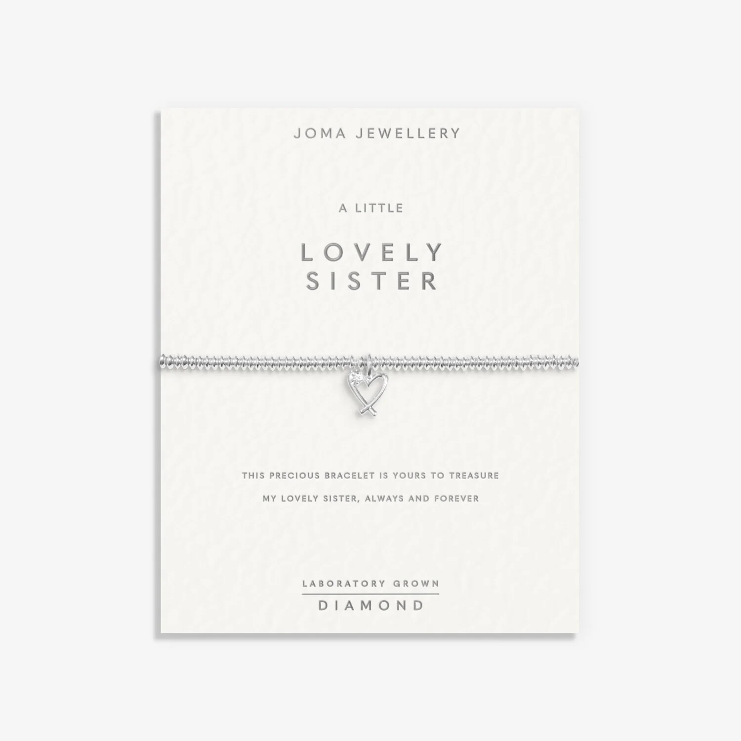 Joma Jewellery - Laboratory Grown Diamond A Little 'Lovely Sister' Bracelet - Image 2