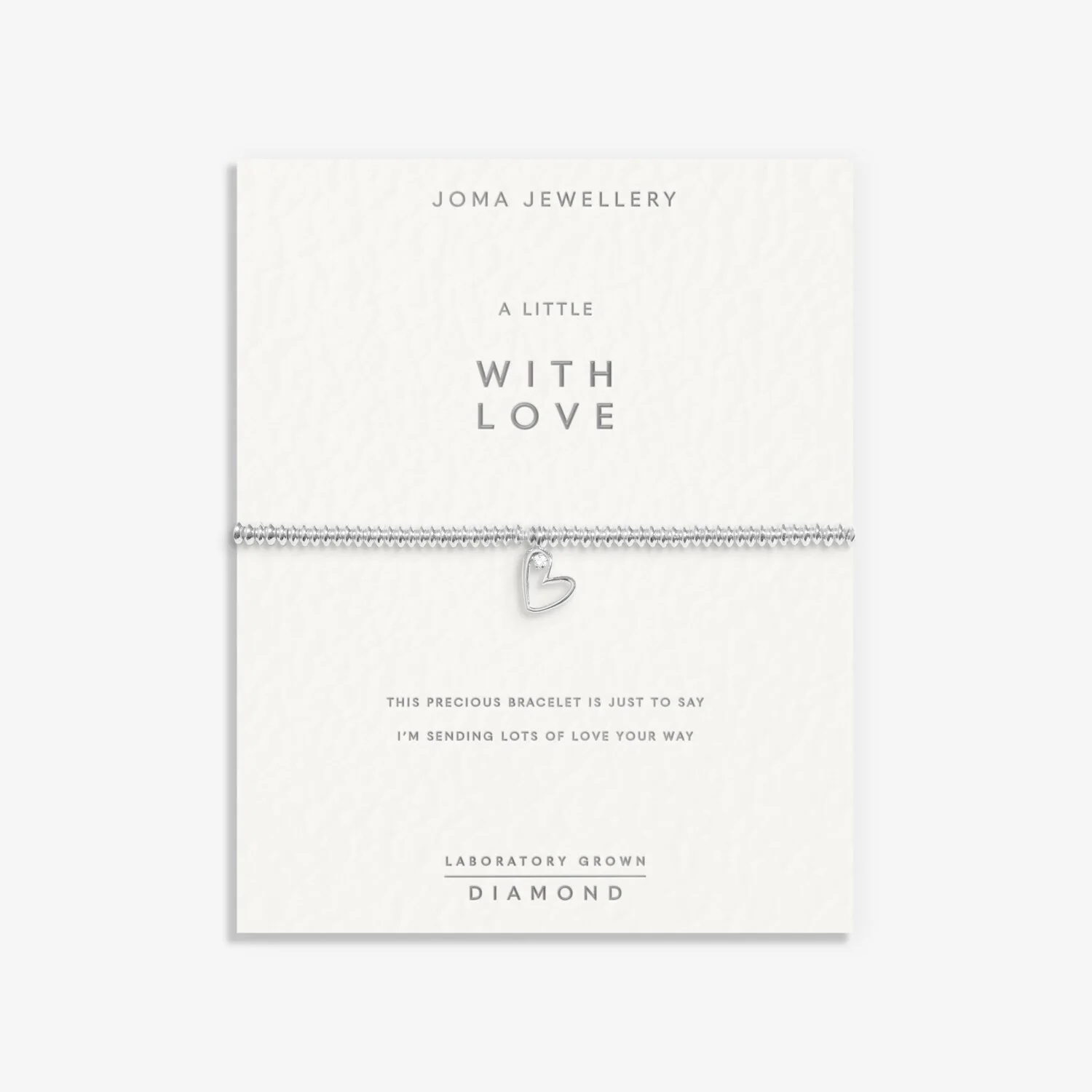 Joma Jewellery - Laboratory Grown Diamond A Little 'With Love' Bracelet - Image 2