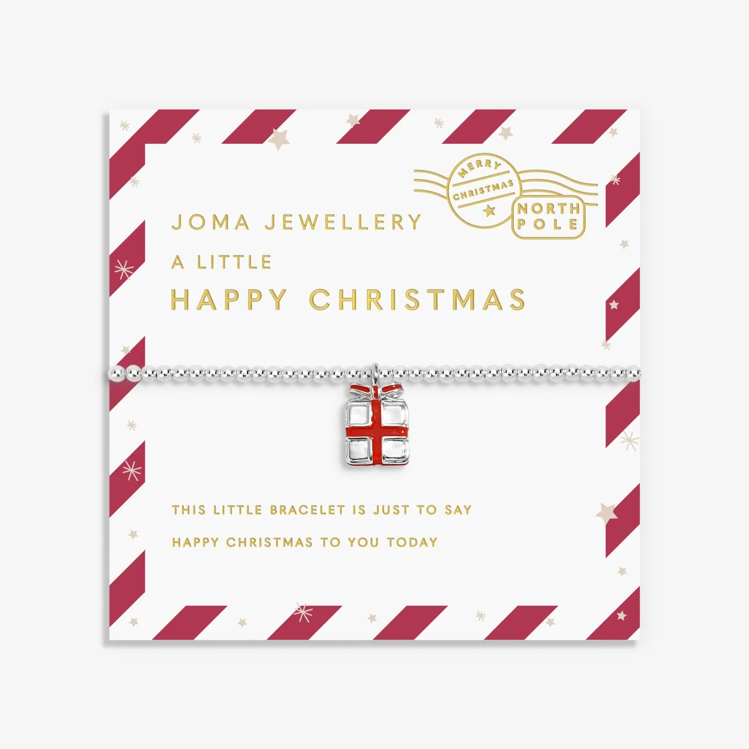 Joma Jewellery - Love From Santa 'Happy Christmas' Bracelet
