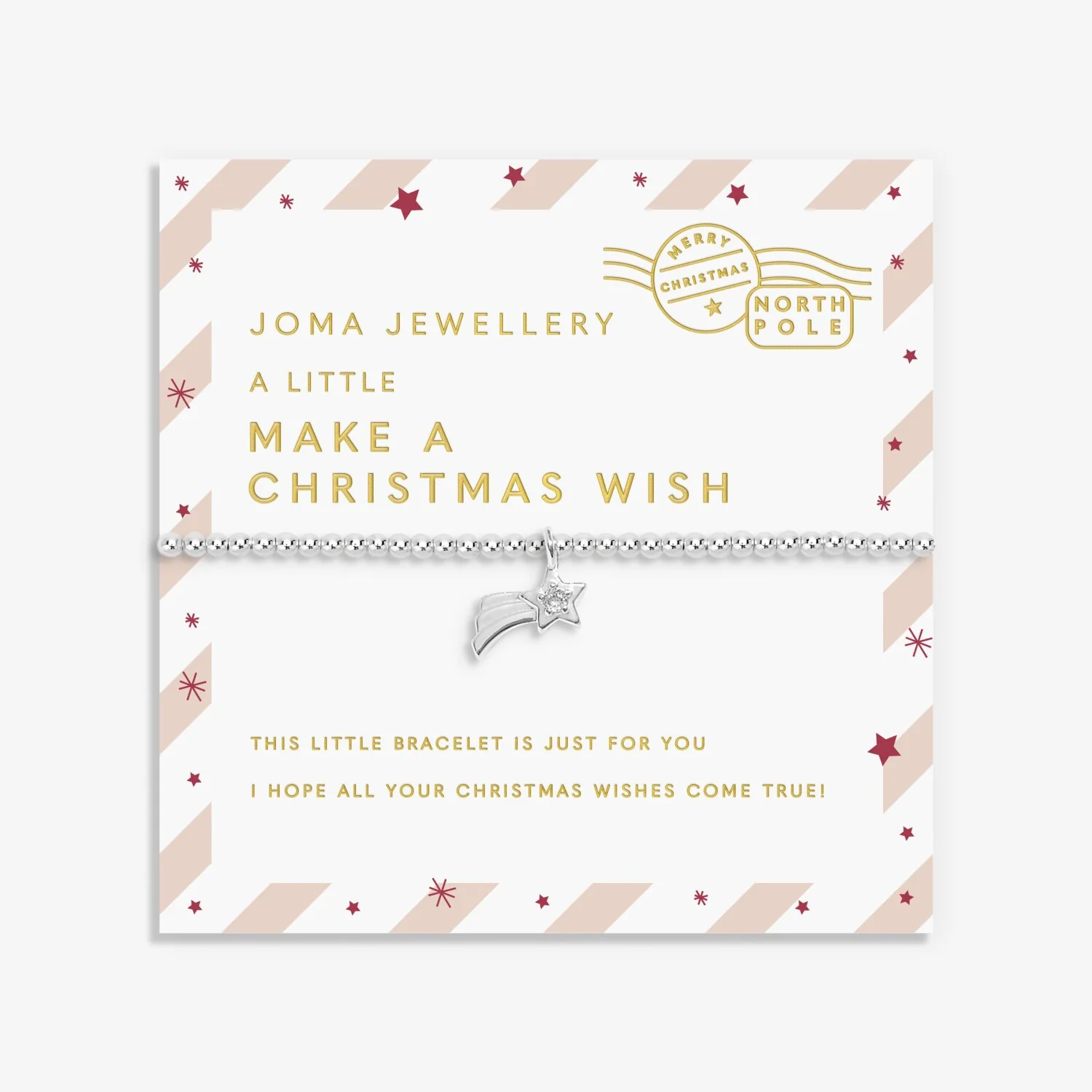 Joma Jewellery - Love From Santa 'Make A Christmas Wish' Bracelet