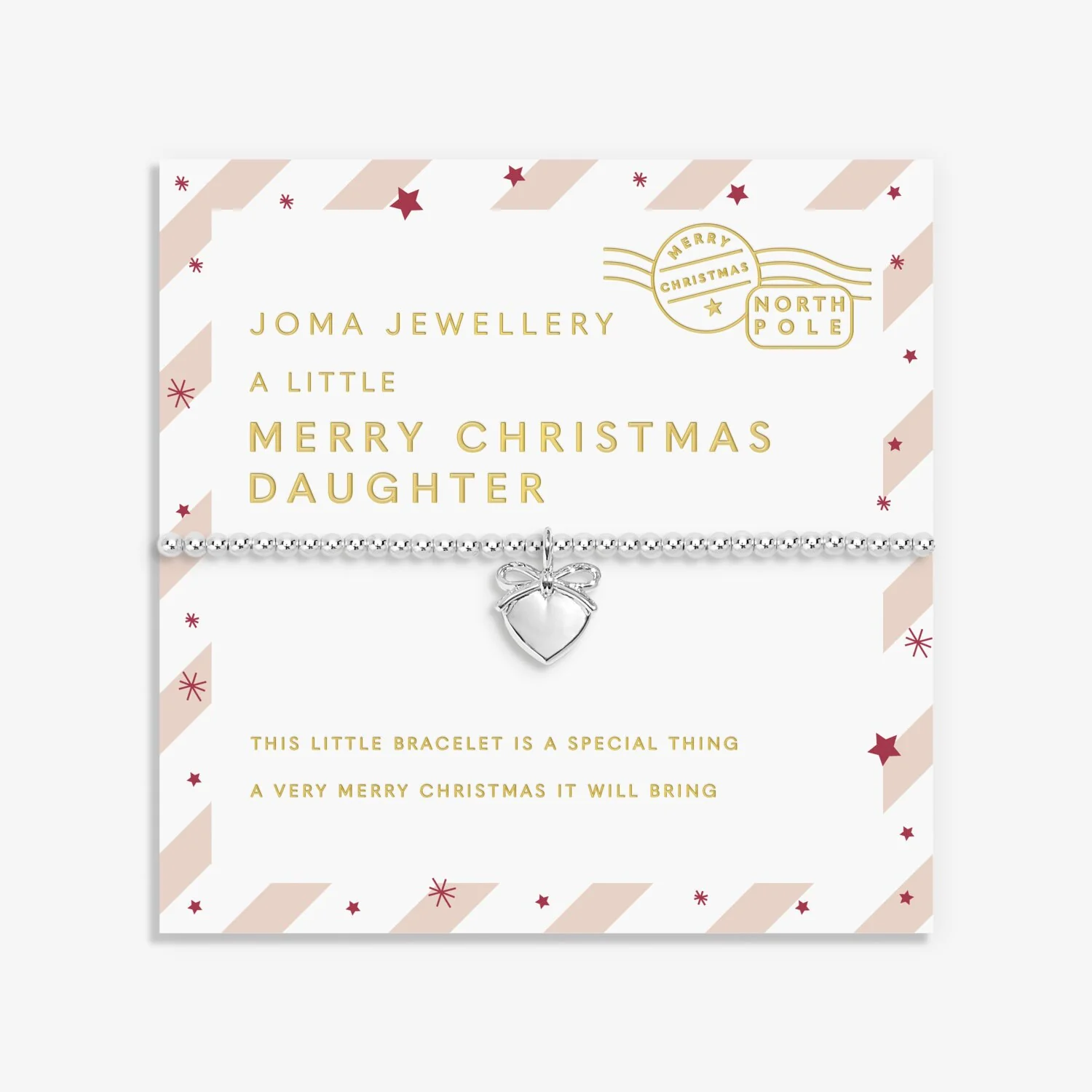 Joma Jewellery - Love From Santa 'Merry Christmas Daughter' Bracelet