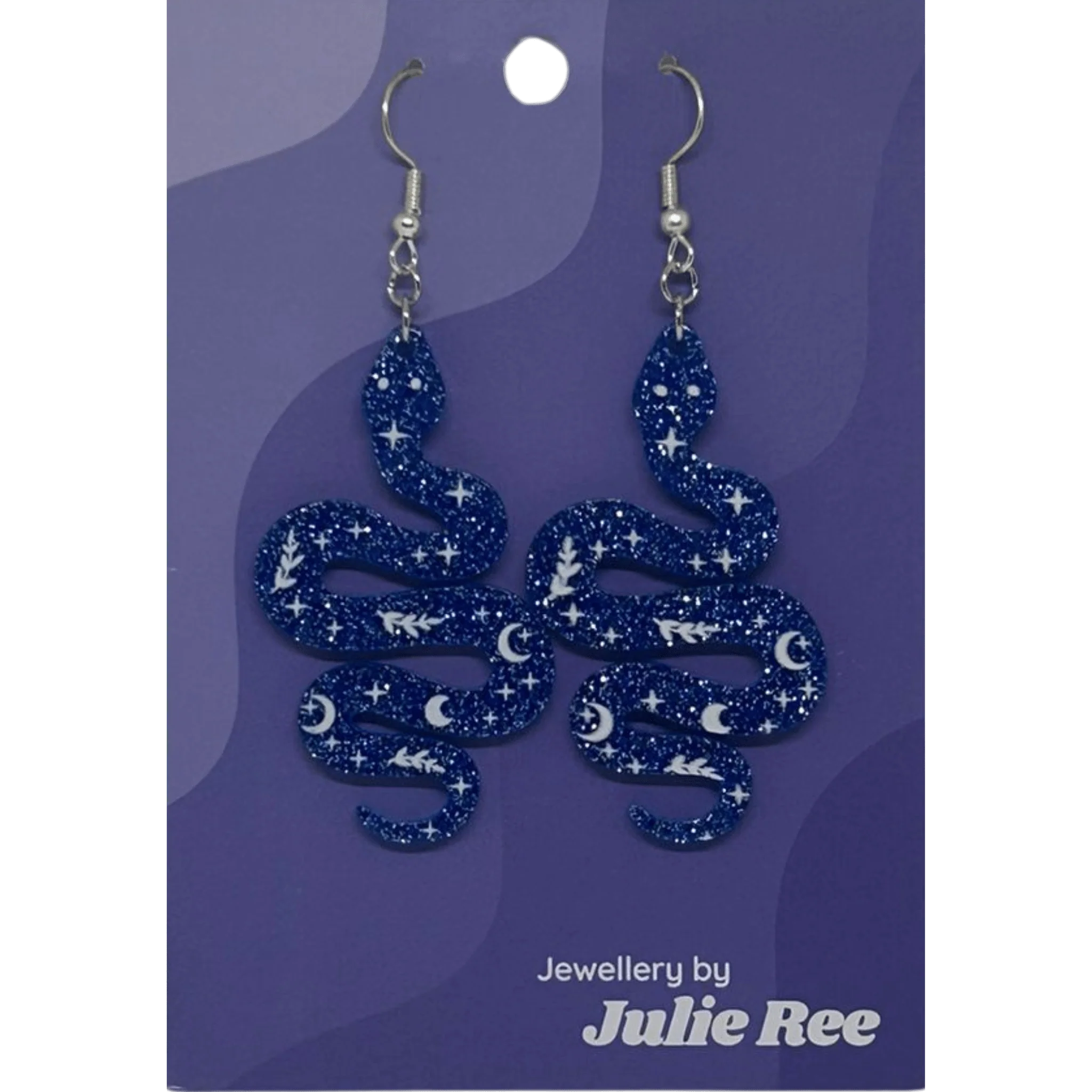 Julie Ree Earrings - Blue Snake
