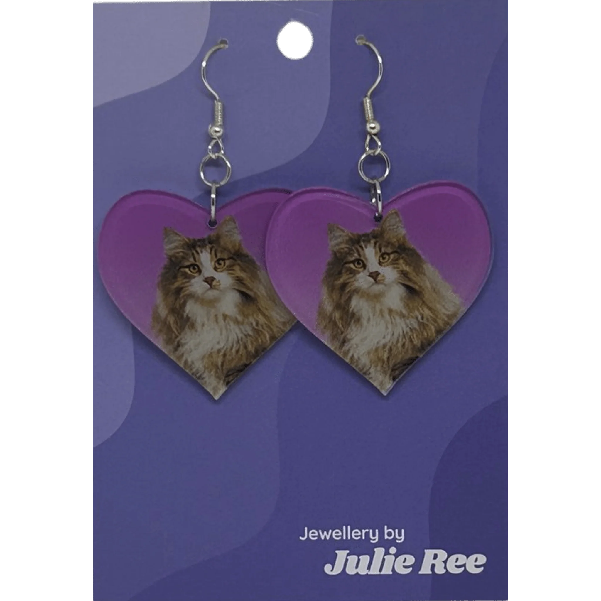 Julie Ree Earrings - Cat Heart