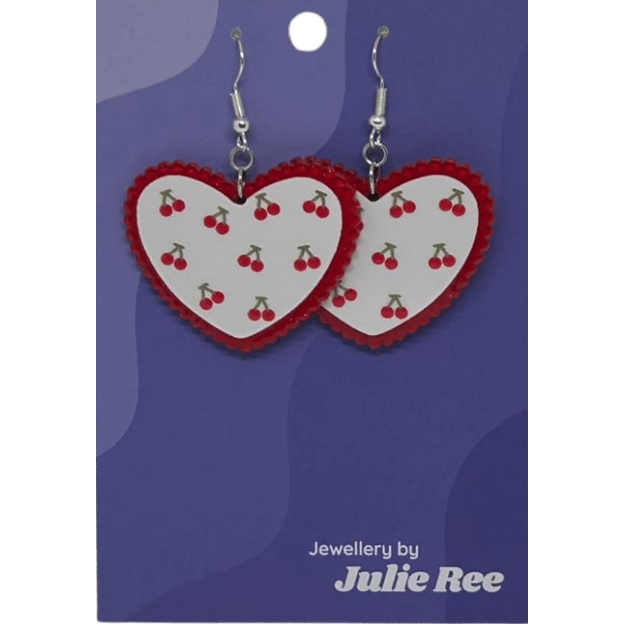 Julie Ree Earrings - Cherry Heart