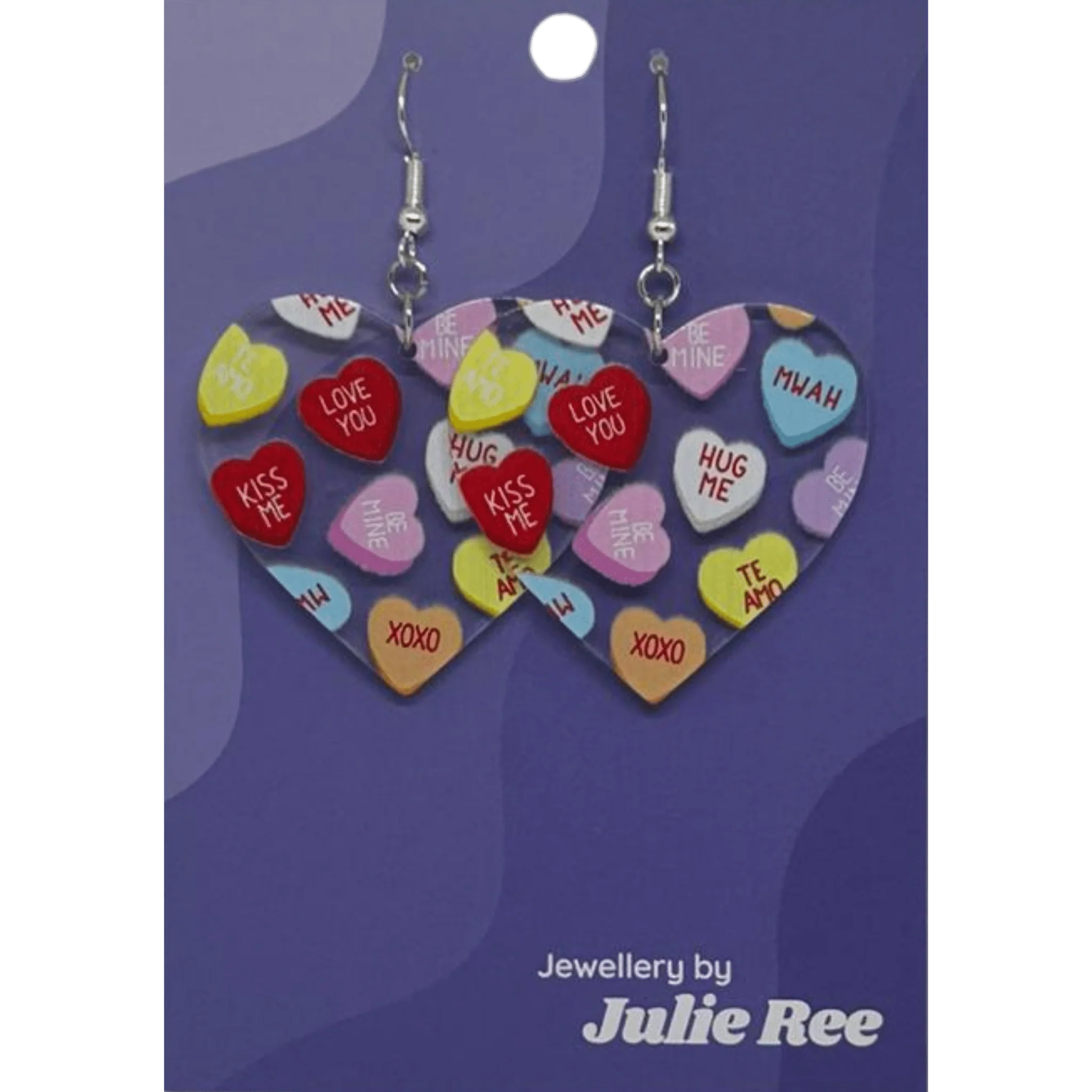 Julie Ree Earrings - Love Hearts