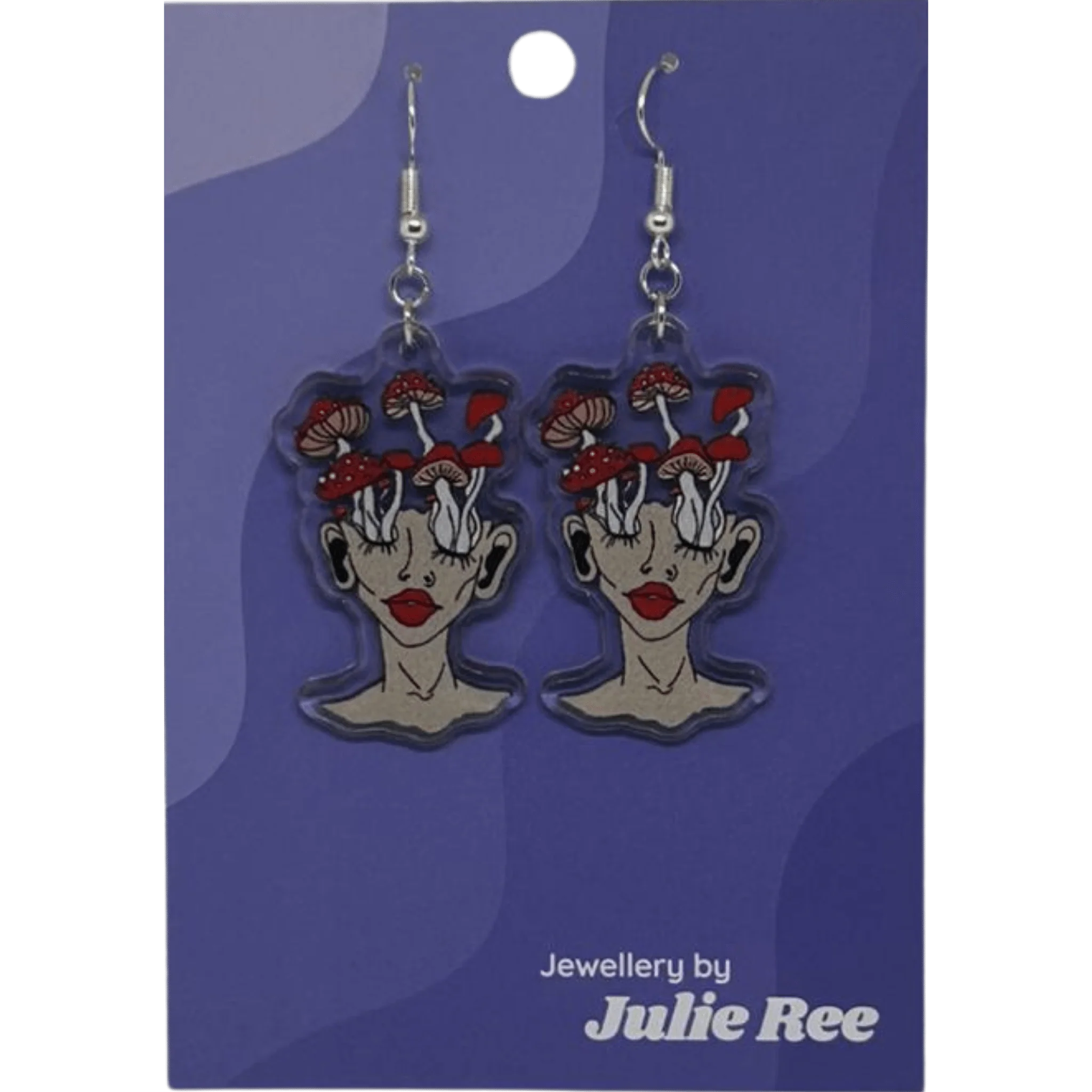 Julie Ree Earrings - Mushroom Head