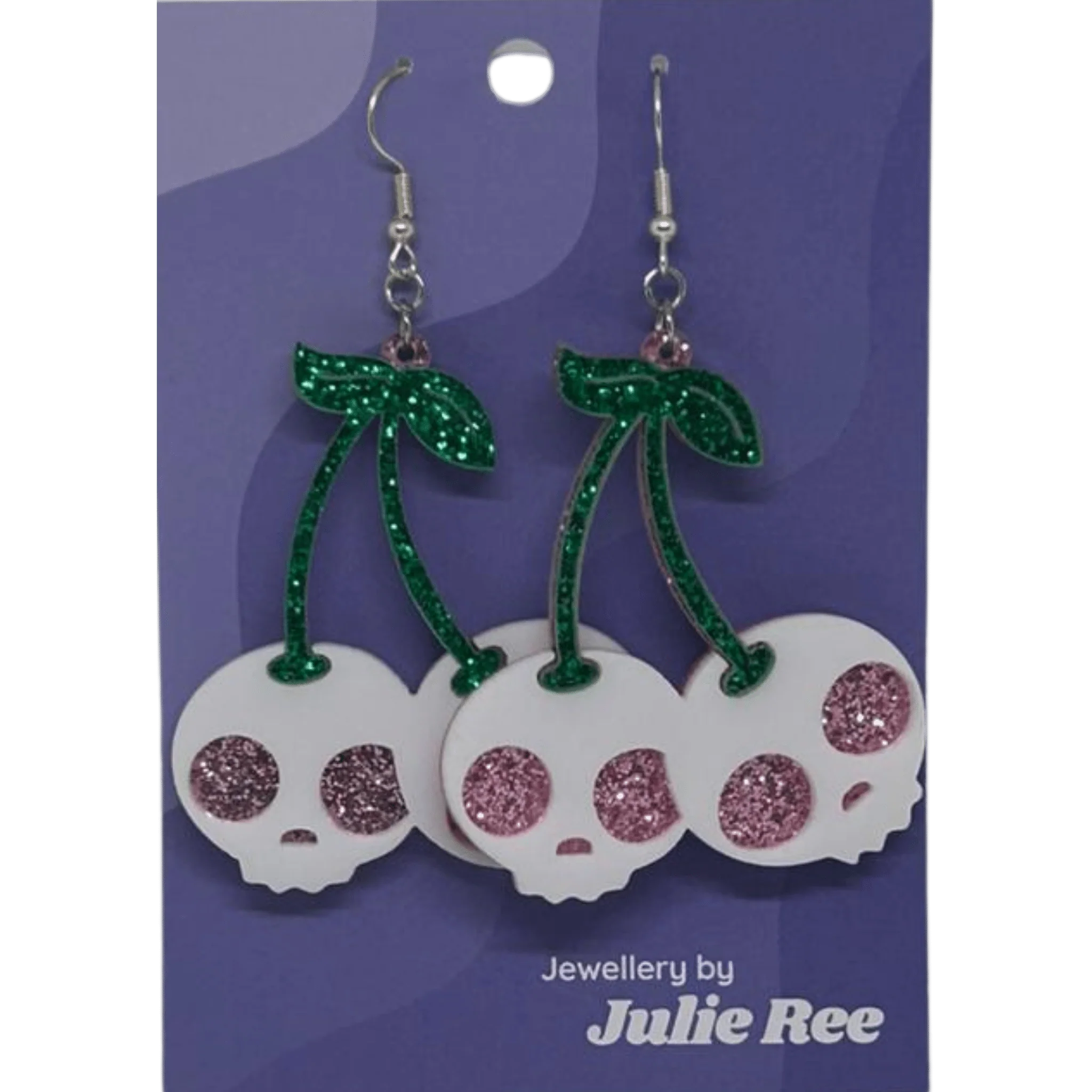 Julie Ree Earrings - Skull Cherries