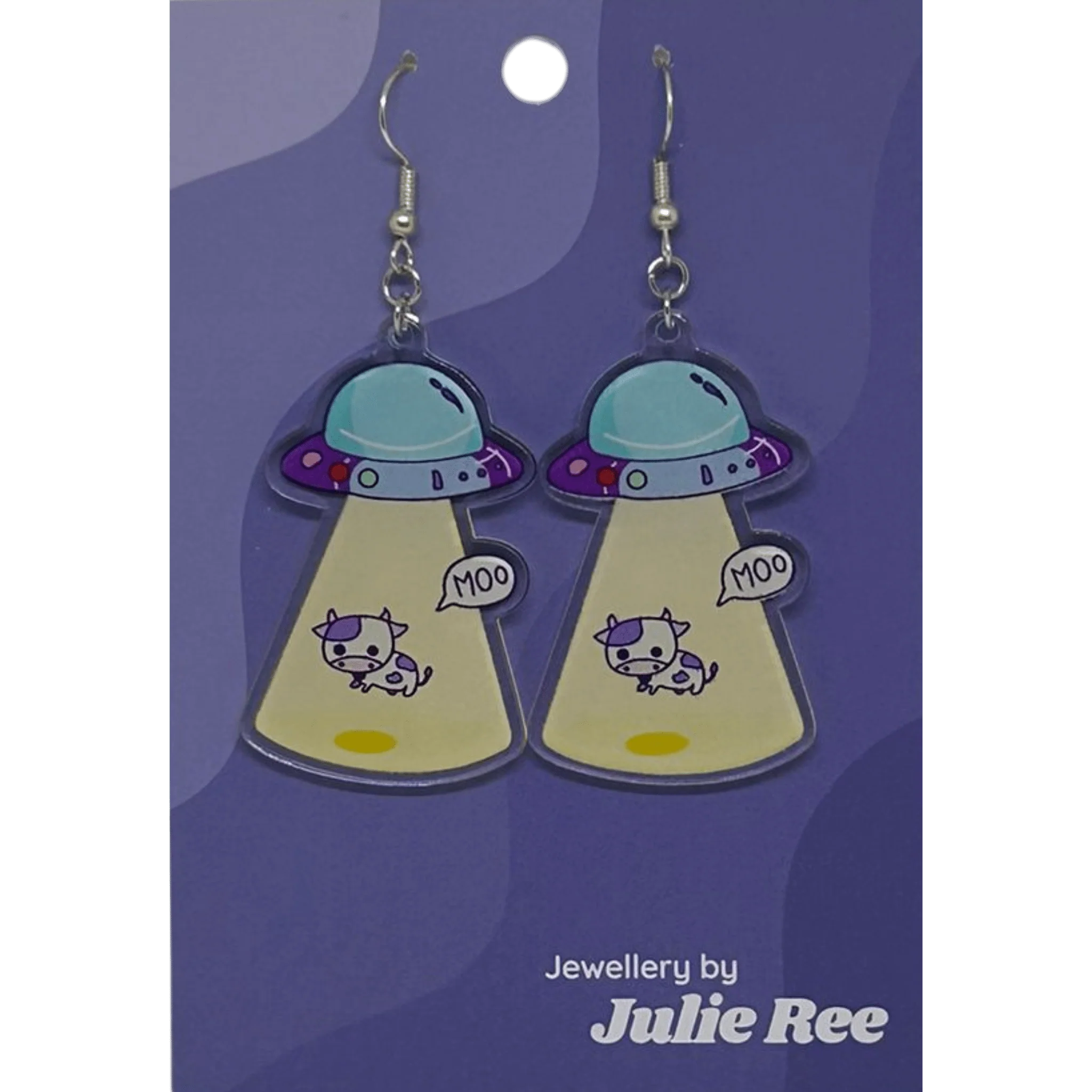 Julie Ree Earrings - UFO Cow