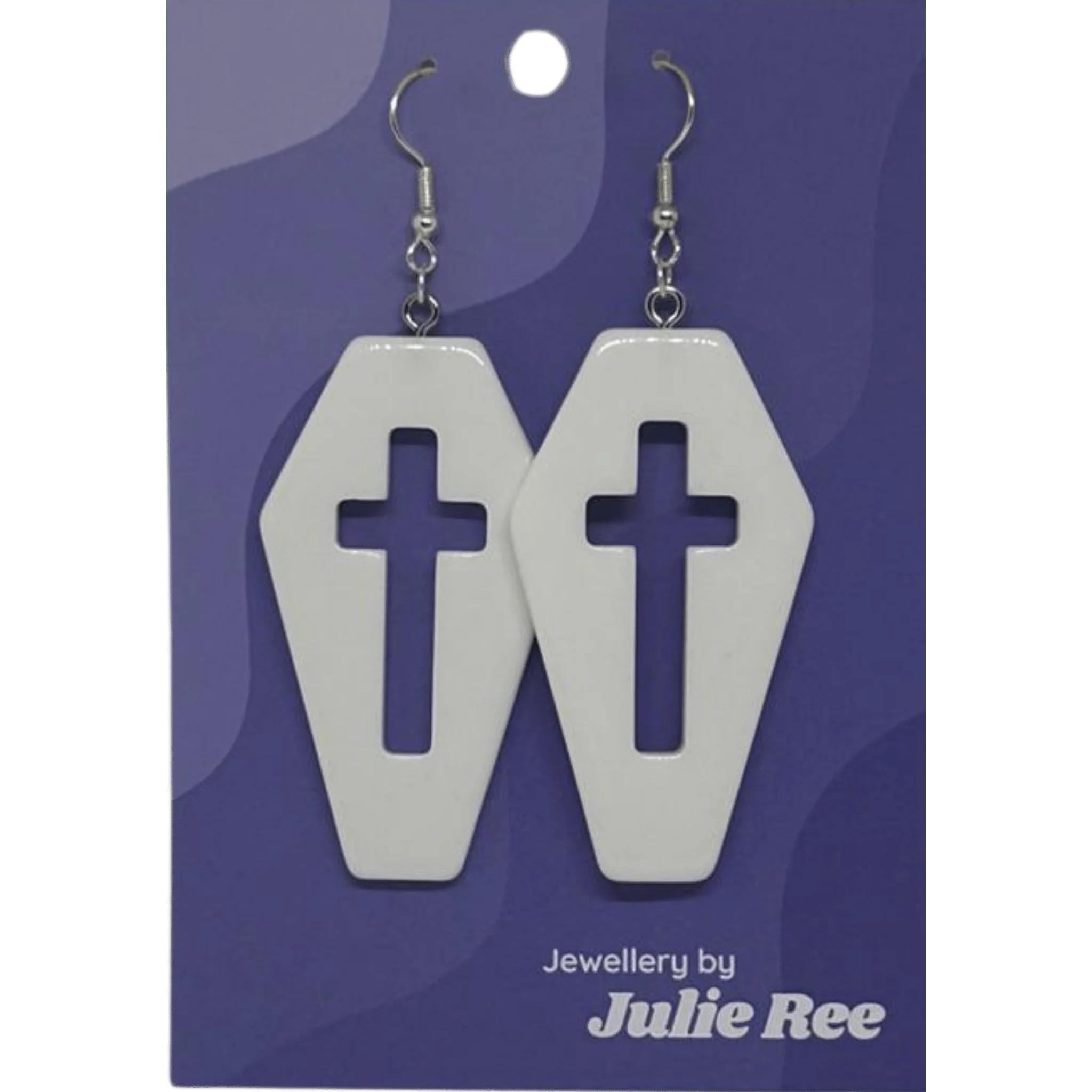 Julie Ree Earrings - White Coffin