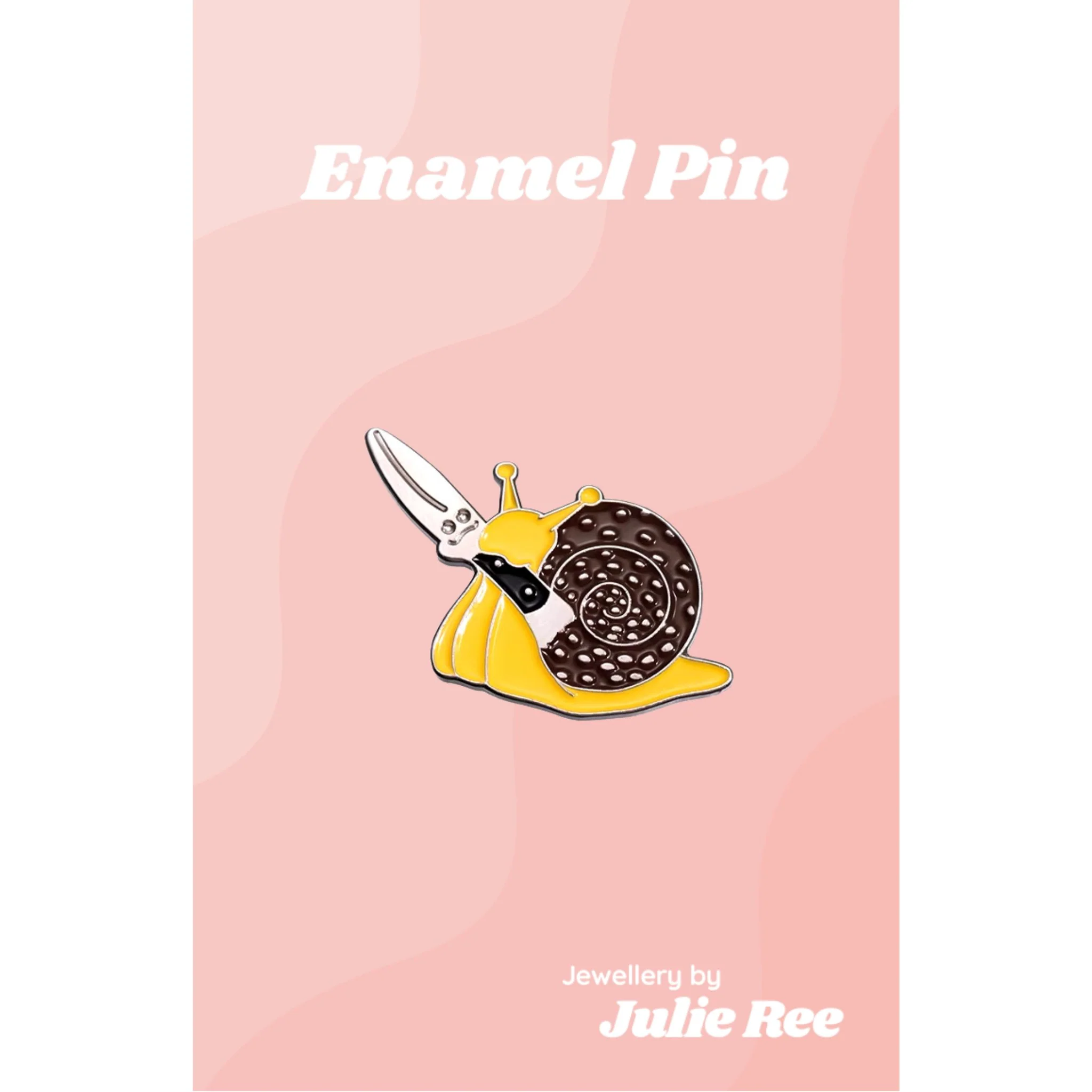 Julie Ree Enamel Pin - Stabby Snail
