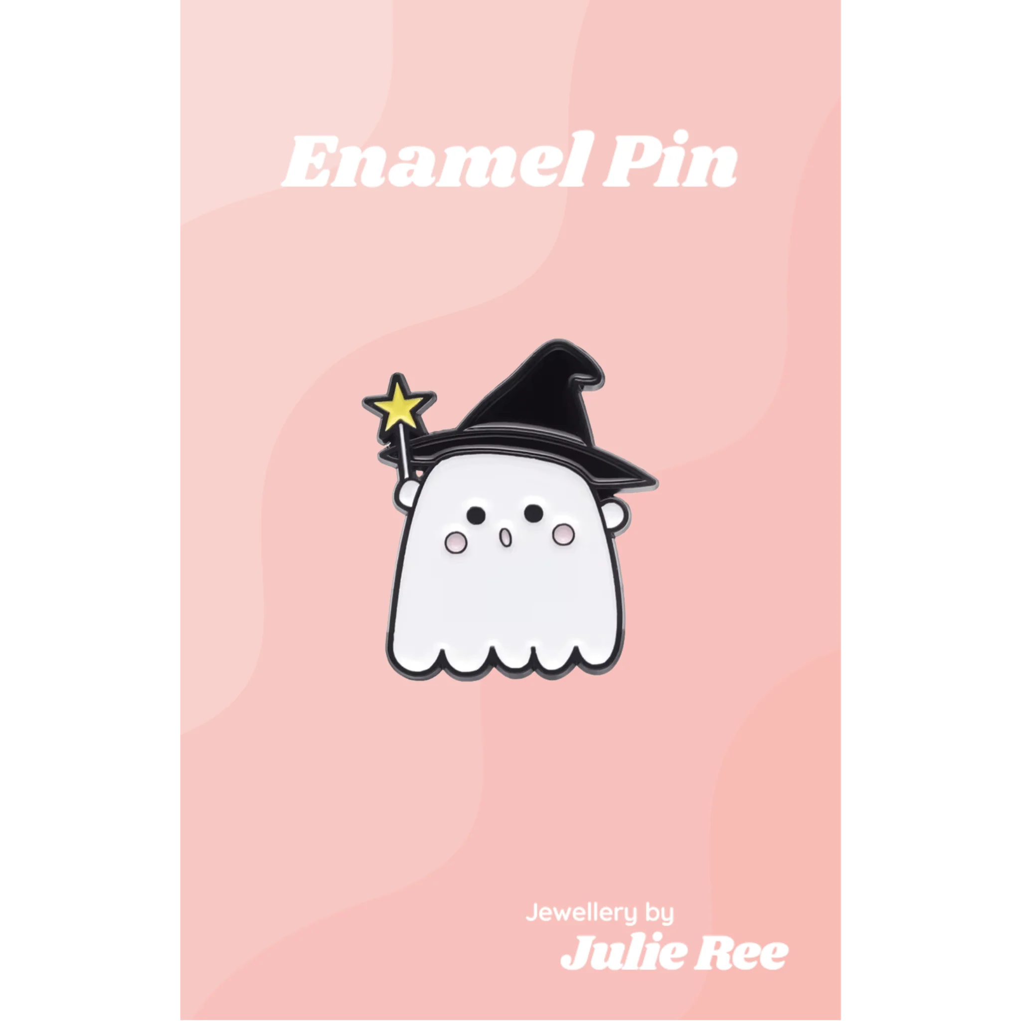 Julie Ree Enamel Pin - Wizard Ghost