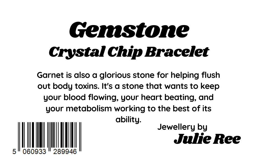 Julie Ree Gemstone Chip Bracelet - Blood Garnet - Image 3