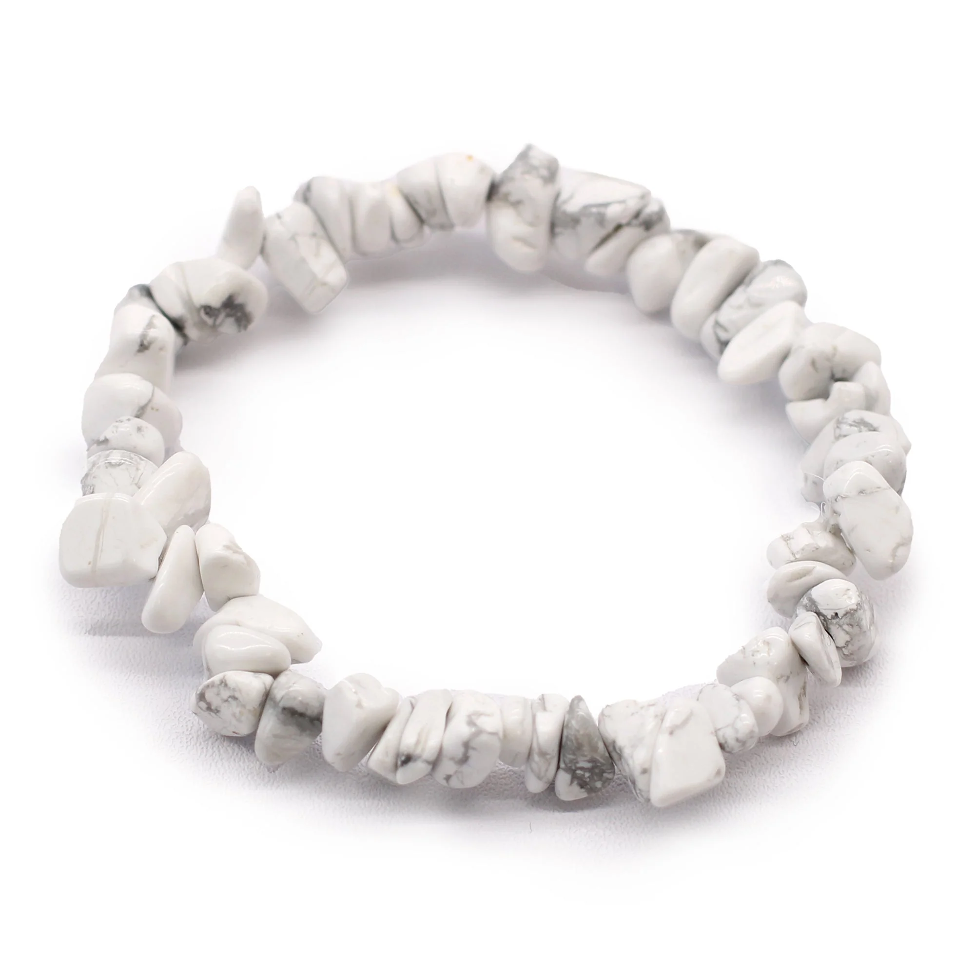 Julie Ree Gemstone Chip Bracelet - White Jasper
