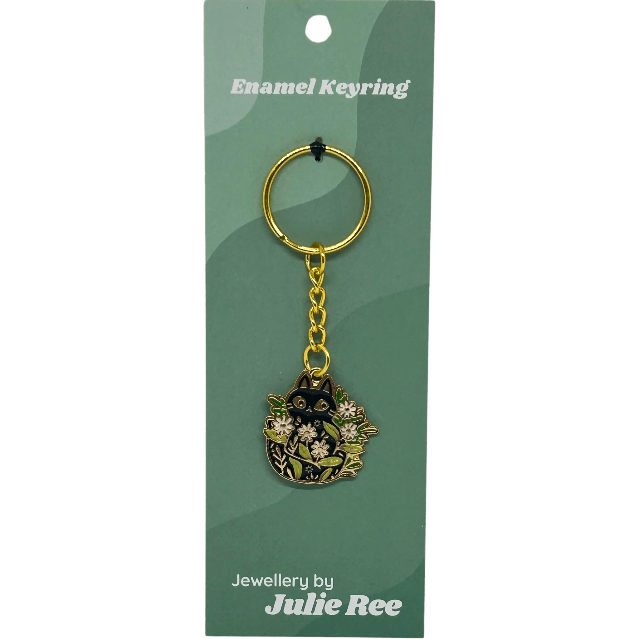 Garden Cat Keyring β Jewellery By Julie Ree