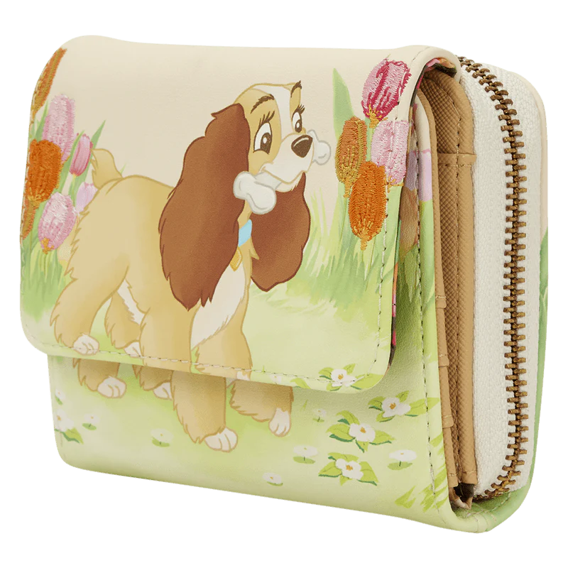 Loungefly Lady and the Tramp Pastel Tulip Trifold Wallet - Image 2