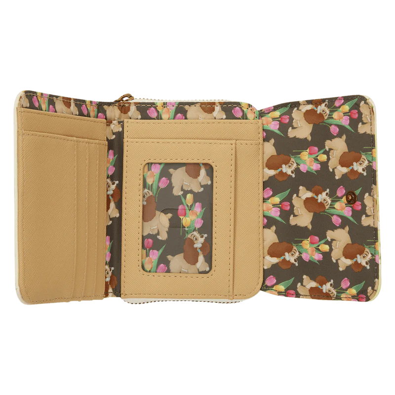 Loungefly Lady and the Tramp Pastel Tulip Trifold Wallet - Image 4