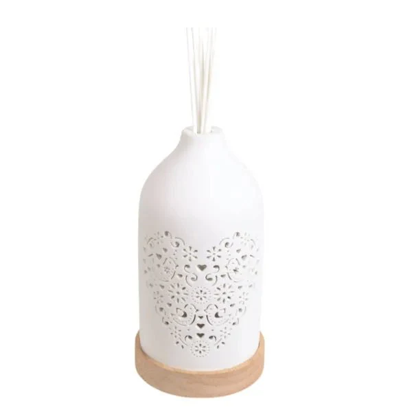 LED Ceramic Reed Diffuser – Heart Design - Image 2