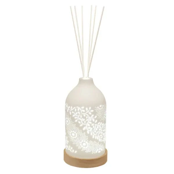 LED Ceramic Reed Diffuser – Leaf Design