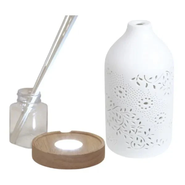 LED Ceramic Reed Diffuser – Leaf Design - Image 3