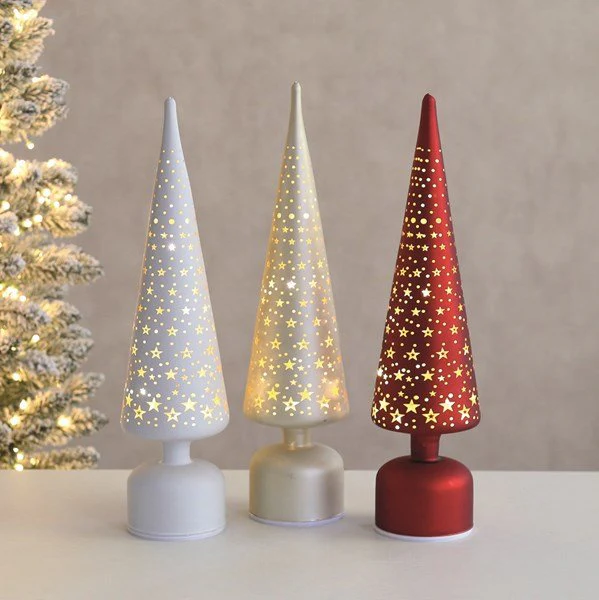 LED Rotating Star Tree Light – Red 40cm - Image 2