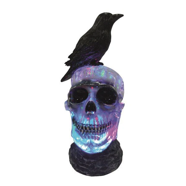 LED Skull & Crow Colour-Changing Water Spinner