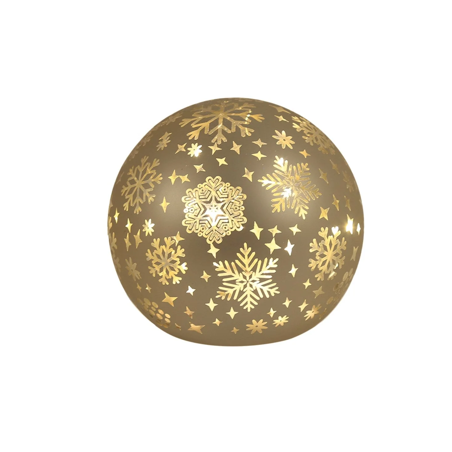 LED Snowflake Ball Gold 10cm