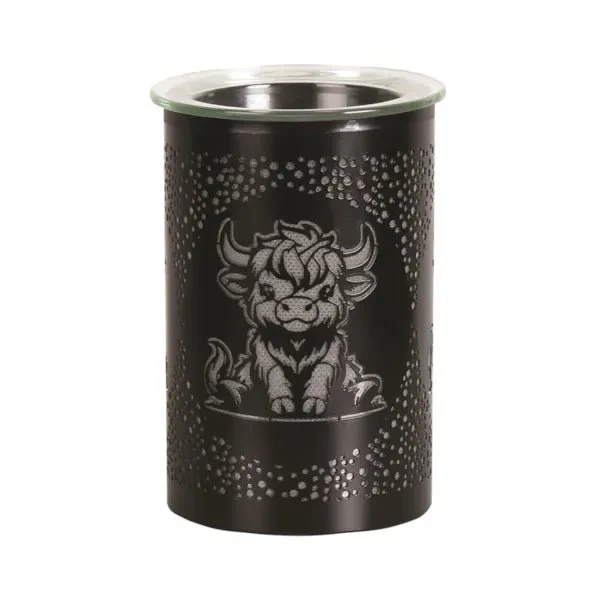 Highland Cow LED Wax Melt Burner – Black - Image 6
