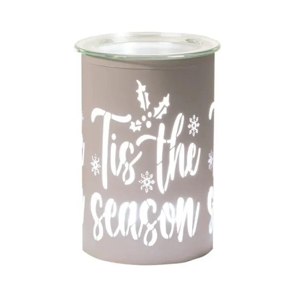 LED Wax Melter Tis the Season White 12cm