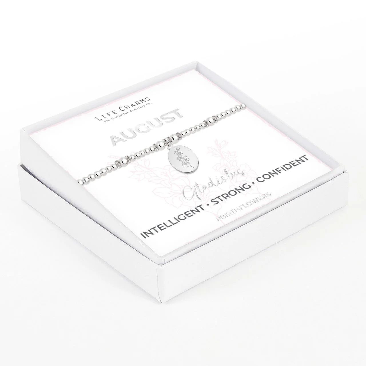 Life Charms Birth Flower Bracelet - August - Image 2