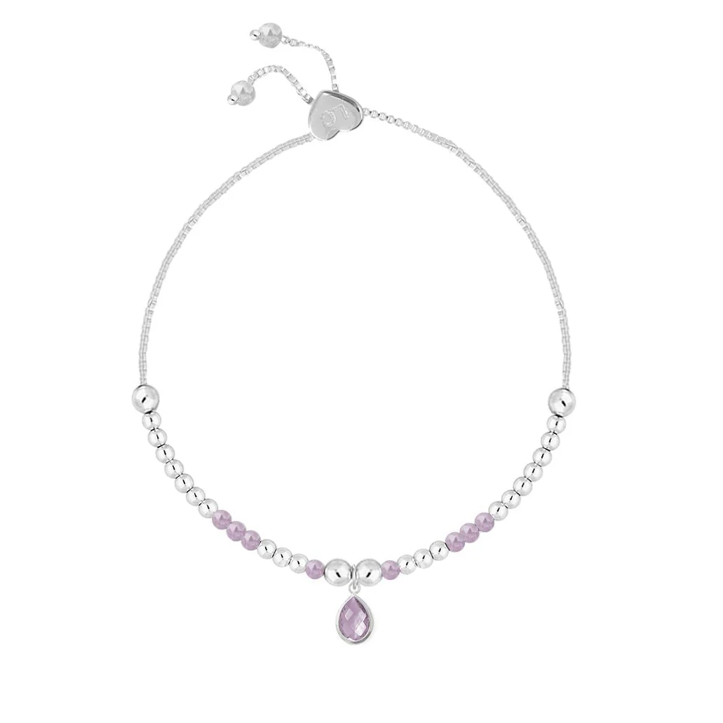 Life Charms Birthstone Bracelet - Feburary - Image 3