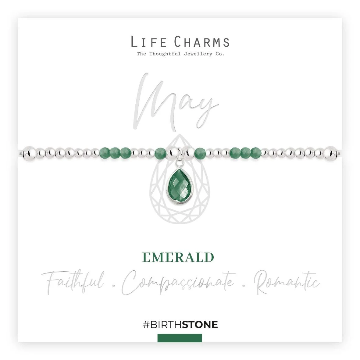 Life Charms Birthstone Bracelet - May