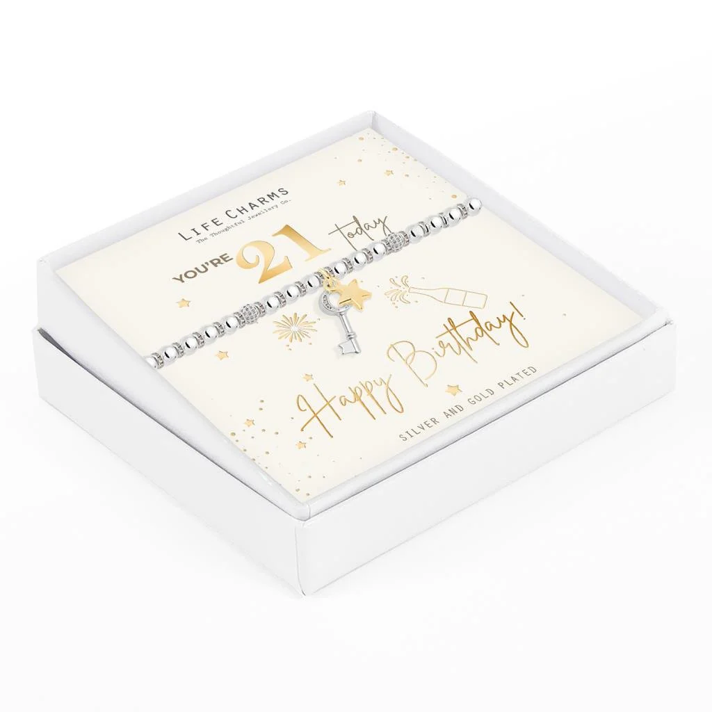 Life Charms Happy Birthday Bracelet - 21st - Image 3