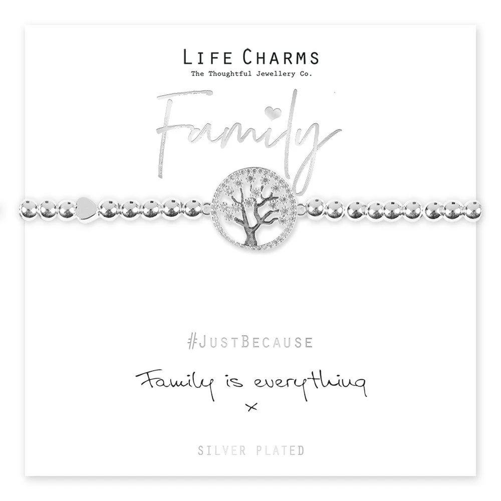 Life Charms Just Because Bracelet - Family Is Everything