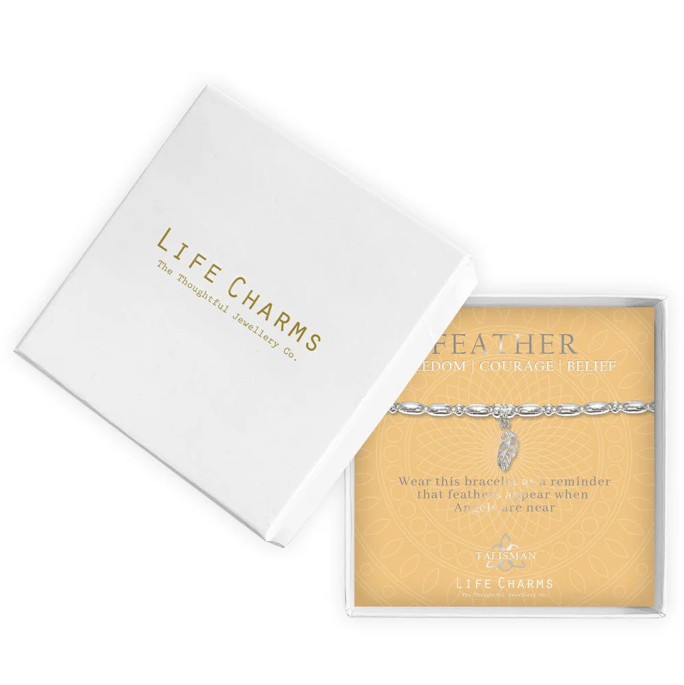 Life Charms Talisman Bracelet - Feather