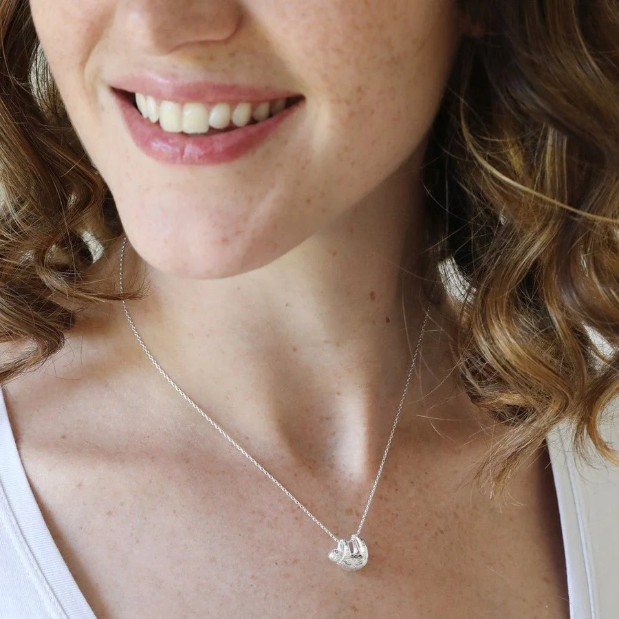Lisa Angel Sloth Pendant Necklace – Silver - Image 4