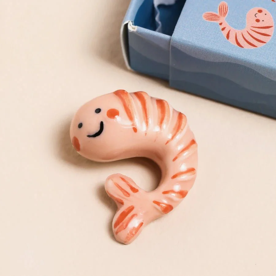 Lisa Angel You’re Shrimp-ly The Best Mini Ceramic Shrimp Token Matchbox Gift - Image 2