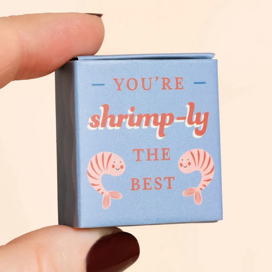 Lisa Angel You’re Shrimp-ly The Best Mini Ceramic Shrimp Token Matchbox Gift - Image 3