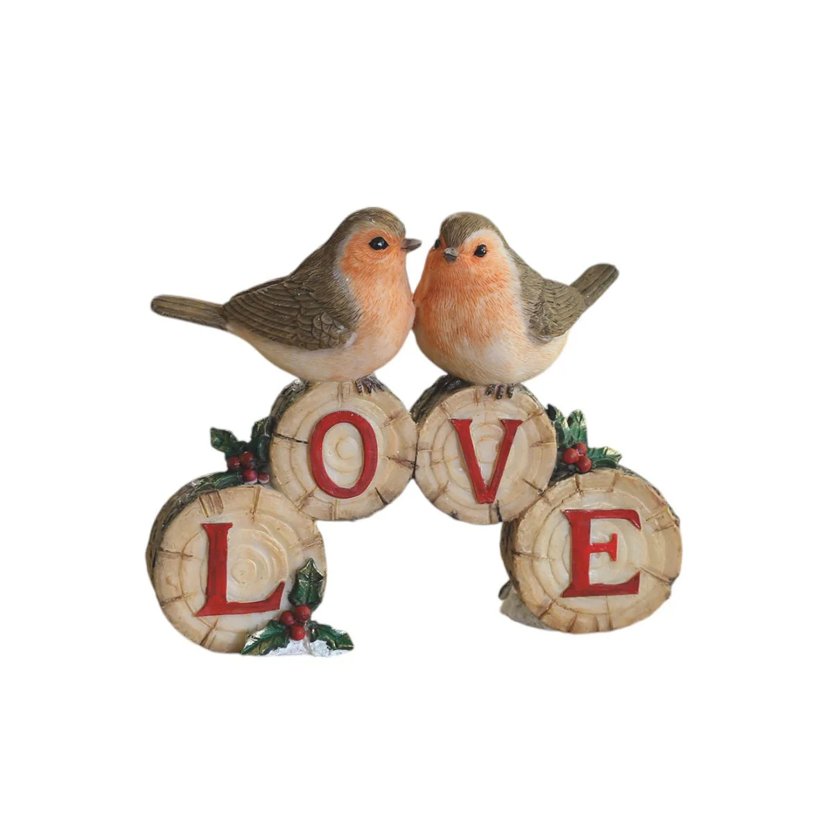 Love Robins Ornament – 13 x 11cm Figurine