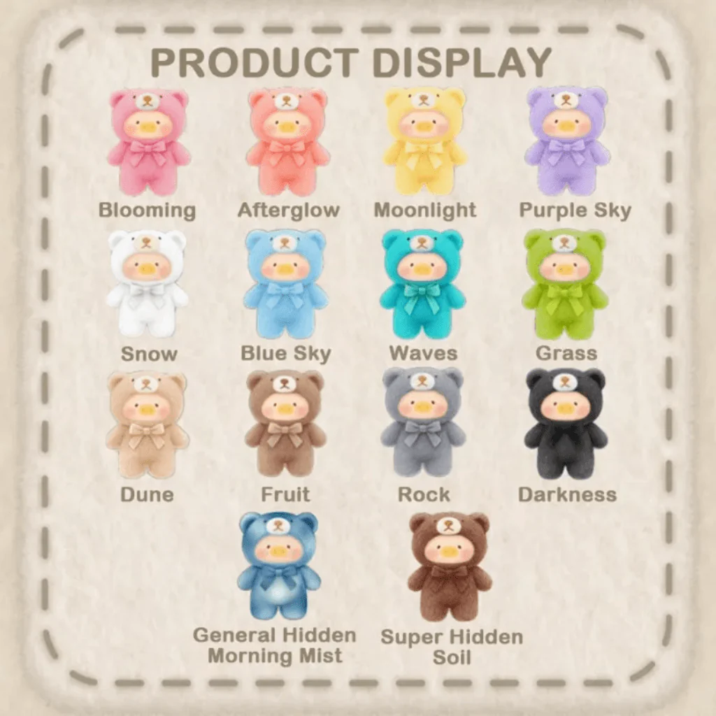Lulu the Piggy Teddy Mini Whispers of Nature Plush Phone Charm Blind Box - Image 2