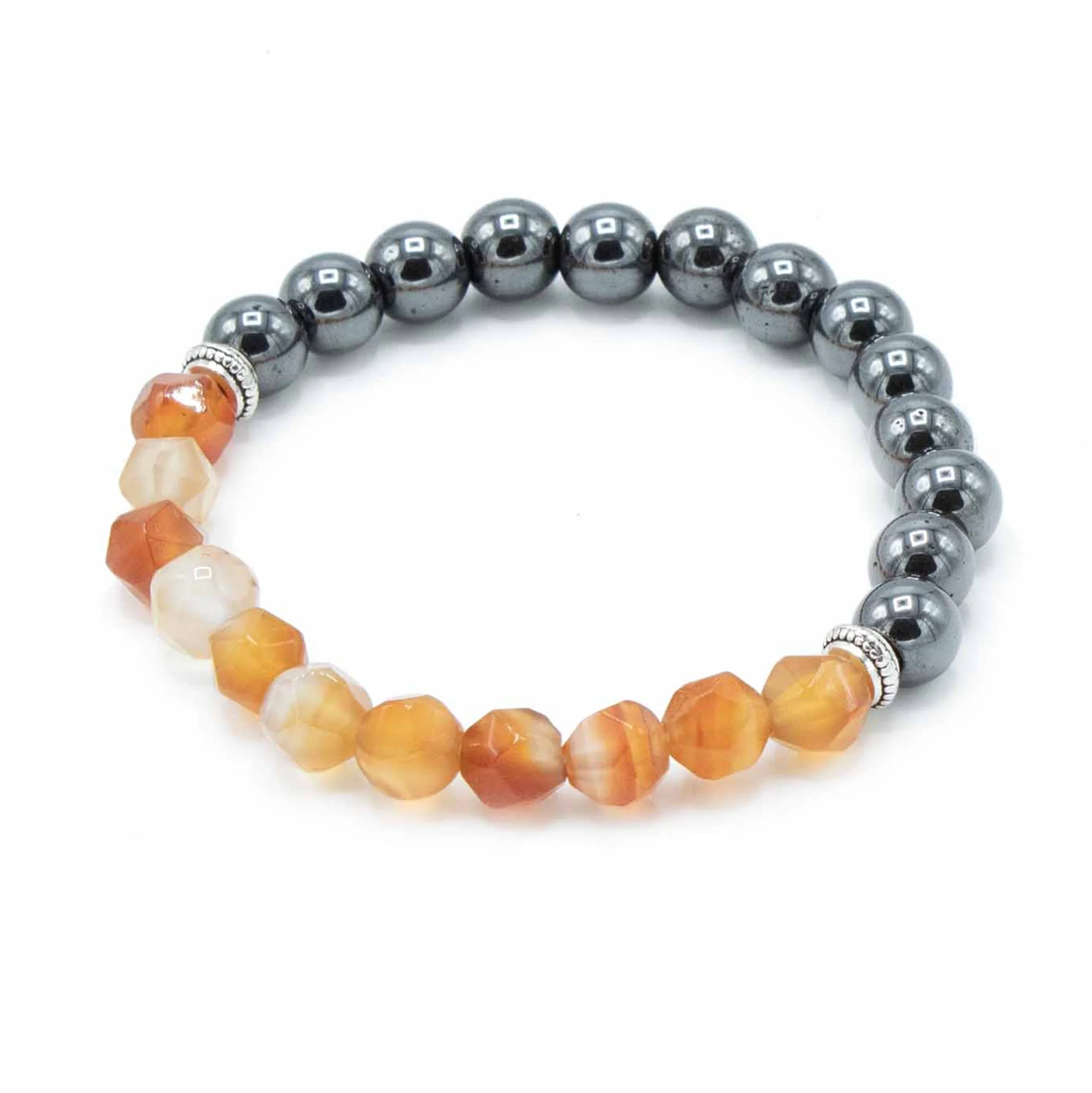 Magnetic Faceted Gemstone Bracelet - Carnelian - Image 2