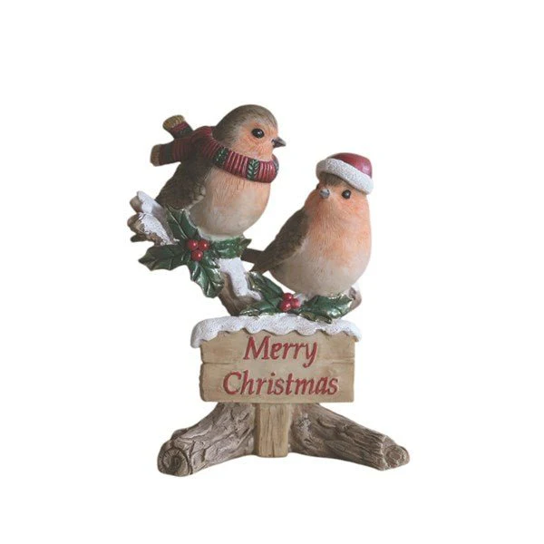 Merry Christmas Robins Ornament