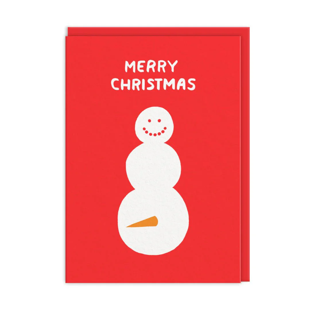 Merry Christmas Snowman Card