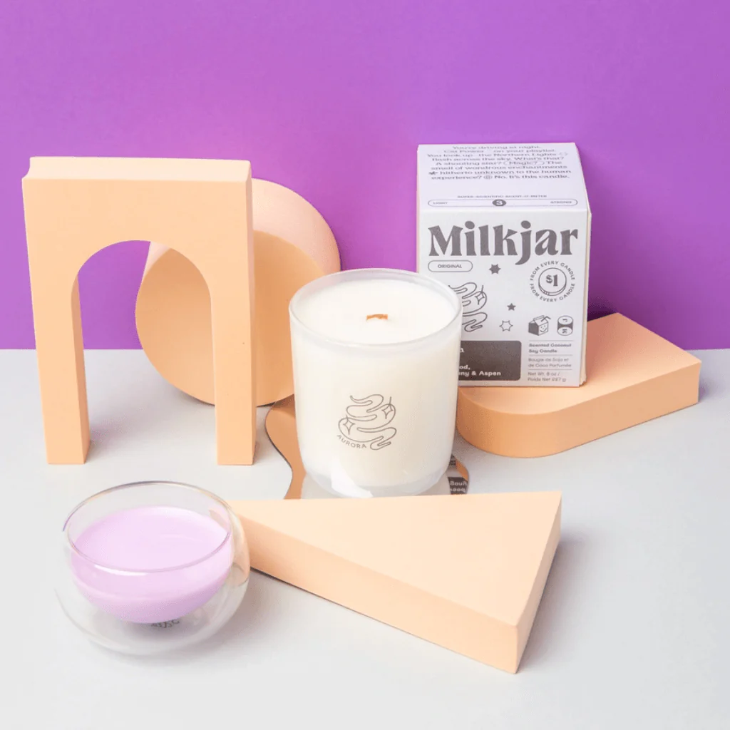 Milkjar Aurora Mahogany, Teakwood & Aspen Coconut Soy Candle 8oz - Image 10